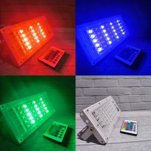 JASTEC LAMPU LED SOROT 50W 50 WATT RGB WARNA WARNI + REMOTE LAMPU TEMBAK 50 WATT BAGUS KUALITAS TERBAIK