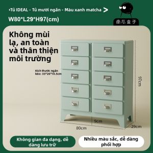NANGUAHEZI | Tủ Lưu Trữ Nhựa Đa Năng Cho Phòng Khách và Phòng Ngủ Màu Hồng