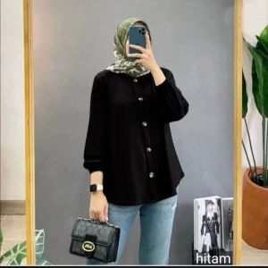 kemeja kantor/kemeja lengan karet Crincel airflow