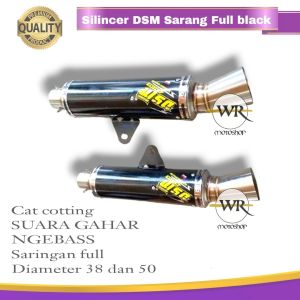 Silincer DSM Sarang Full black series silincer termurah samlong drag black in 38 in 50 ( bonus 2pcs per )