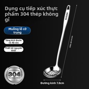 WAMUJIER | Bộ Dụng Cụ Nấu Ăn Bằng Thép Không Gỉ 304 Chất Lượng Thực Phẩm Với cán Dài