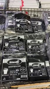 ถุงขยะสีดำแบบมาตรฐาน 5 ขนาด ปลีก/ส่ง ป้องกันแบคทีเรีย ไม่มีกลิ่นเหม็น