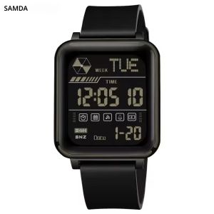 SANDA 6159 นาฬิกาดิจิตอลผู้ชายทหารกองทัพกีฬานาฬิกาแบรนด์หรู LED นาฬิกาจับเวลากันน้ำผู้ชายนาฬิกาอิเล็กทรอนิกส์ของขวัญ