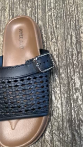 Sandal FlatJelly Wanita Terbaru - Sendal Selop Karet Gesper Cewek Kekinian Alina 821-S3 Jelly Import