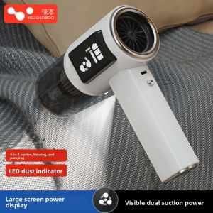 HELLOLEIBOO | Handheld Car Vacuum Cleaner Mini Strong Suction Blow Miniature Interior Vehicle Dusting Machine Portable Car Cleaning Tool