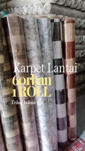 BEST SELLER KARPET PLASTIK VINYL 1 ROLL 15 METER TEBAL UNTUK LANTAI DAN ALAS MEJA