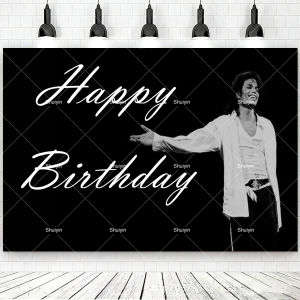 Potdemiel | Superstar Michael-Jacksons Background Fans Birthday Decorations Music Party Supplies Photography Backdrop Studio Props Kids Gift
