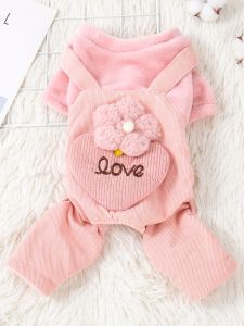 Adorable Winter Warm Four-Legged Dog Clothes Teddy Bichon Pomeranian Yorkie Pet Clothes Cat Autumn Winter Clothes