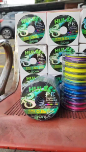 Senar Pancing PE HULK X8 Panjang 50m Warna MUltiColour cocok untuk berbagai teknik memancing dan kondisi perairan