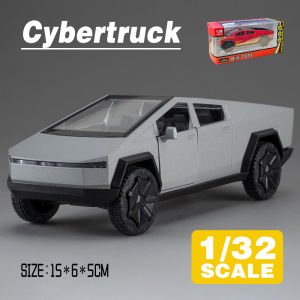LEO 1:32 Tesla Cybertruck Pickup Diecast Model Car Alloy Cars Toys Collection Gift For Kids Boy Girl