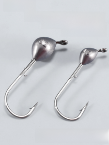 Enhancedตะขอตะกั่ว 4 แพ็ค สีดำ Pit นุ่ม เหยื่อbass Muskyตะขอตกปลาdouble Blood Groove Antiด้านล่างหมองคล้ําตะขอ