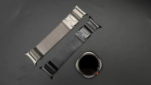 100% pure Titanium Milanese Loop Band for Samsung Galaxy Watch Ultra 47mm Men Ultra 7 Strap Secure Parachute Buckle Correa