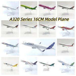16CM 6inch Diecast Alloy A320 Series Toy Airplane Vietnam Airlines Srilankan Airways Scale Plane for Children Collection Gift
