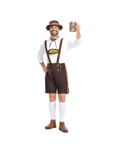 Traditional Bavarian National Costume Stage Performance Suit Halloween Party Cosplay Outfit Mens Film Character Costume