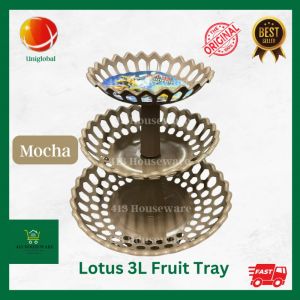 Fruit Tray 3 Layer Lotus 3L Big Fruit Tray Christmas Fruit Tray Display Tray Floral Centertable - Uniglobal Lotus