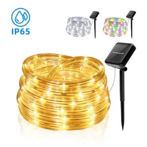 7m/12m/22m/32m Solar LED String Light Outdoor Waterproof Garden Decorations Lights Wedding Garland Solar Rope Fairy Lamp