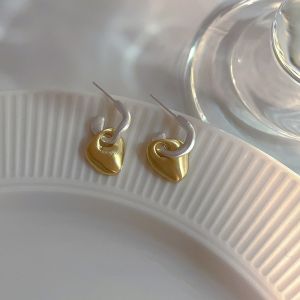 Sugar Alloy Geometric Pattern Earrings Womens Fashion Jewelry Asymmetric Color Collision Simple Style Fresh out Stock