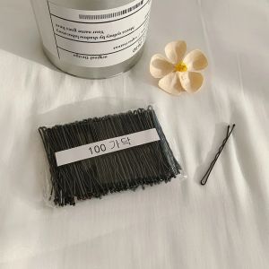 50/100pcs/200 Pcs Black Metal Steel Hair Clips for Women Girls Bangs Side Pins Invisible Wave Curly Hairstyle Accessories Sets