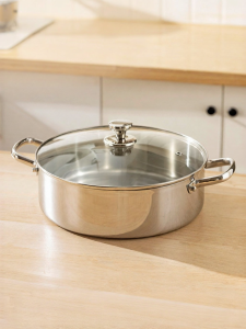 MODERN SWEETHOME | Multipurpose Stainless Steel Cooking Pot Dual Handles