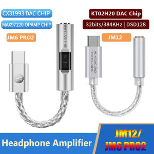 Digital Audio Adapter Type-C to 3.5mm Converter HIFI Sound DAC Chip Headphone Amplifier Phone PC Adapter Cable JM12 JM6 PRO2