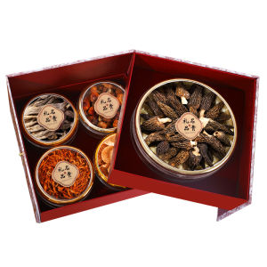 JUHETAI | Yunnan Wild Dried Morel Mushrooms Holiday Gift Box for Elders