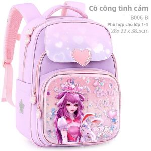 Túi Xách Công Chúa Nhẹ Cho Bé Gái Tiểu Học Túi Đựng Sách Học Sinh Túi Xách Công Chúa Dung Tích Lớn Túi Xách Học Sinh Mới 2025