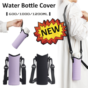 600/1000/1200ML Portable Water Bottle Embossed Water Bottle Insulation Bag with Strap
