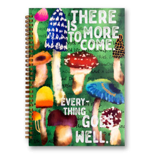 Montilord B5 Lined Spiral Notebook Smooth Thickened Flat-Laying Mushroom Lucky One Bite Minimalist Efficient Water-Resistant Smooth Notebook