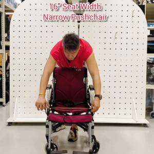 ViN-46A5S-16 | "16 inch" Narrow 16 Inches/40cm Seat Pushchair for Children and Small Size User - Washable Cushion - Flip-up Armrest - Detachable Legrest - Anti Tipper