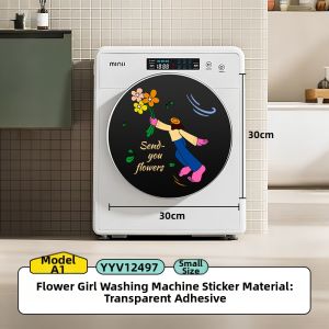 RUIDEDAN | Dopamine Waterproof Static Cling Decorative Divider Reminder Sticker for Drum Washing Machine