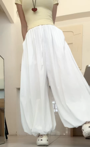 Quần dài ống rộng dáng bí ngô chất vải gió thoáng mát QD26Quần dài ống rộng che khuyết điểm đôi chân mặc đi chơi đi làm