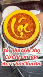 Bộ khuôn xôi Phúc Lộc Thọ chất liệu nhựa chịu lực đế rời an toàn bền đẹp - Khuôn ép xôi 12x7 cm - khuôn xôi đế rời