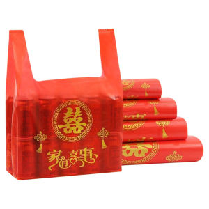 Túi Nhựa Lớn Màu Đỏ Túi Đựng Đồ Tiệc Cưới Túi Đựng Đồ Thủ Công Túi Đựng Đồ Ăn Túi Đựng Quà Tặng Túi Đựng Quà Tặng