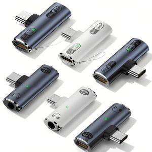 2IN1 Metal USB C Adapter OTG 10Gbps Data Transfer PD 100W Fast Charging Converter For 3.5MM USB-C Earphone Laptop Phone Notebook