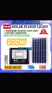 WHS 2Year Warranty 200W Solar Led Outdoor Flood Light Street Lamp IP67 Waterproof With Remote Battery Indicator CHZ-901E