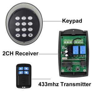 433MHz Wireless Numeric Keypad Door Lock Remote Control Receiver Kit For Garage Remote Control Opener