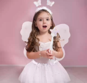 4 in 1 Girls PrincessButterfly wingsHalloween Fairy DressupBirthday Party Girl Angel Costume Cosplay Costumes