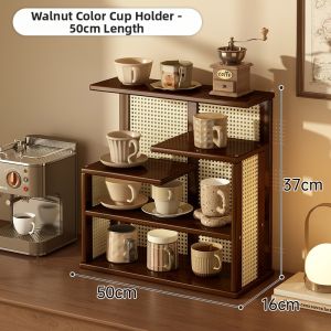 Japanese Style Multilayer Cup Storage and Display Rack