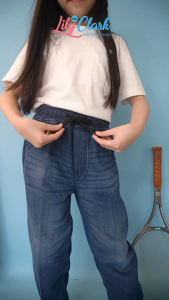 Lily And Clark Jeans Baggy Basic Anak Warna Dark Blue Untuk Usia 2-15 Tahun - JBB01