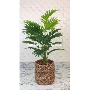 Tanaman Hias Pohon Arificial Daun Palem Kelapa Hijau X18 Semilatex Cover Eceng Gondok Dekorasi Hiasan Rumah Ruang Tamu Aesthetic