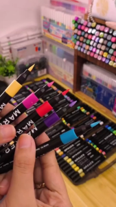 60/80 Colors Acrylic Marker Pen Vibrant Acrylic Paint Markers Large Capacity Non-Toxic Water-Based Ink High Coverage for Dark Paper Waterproof & Fade-Resistant Great for Art Projects & DIY Crafts & Gift Making