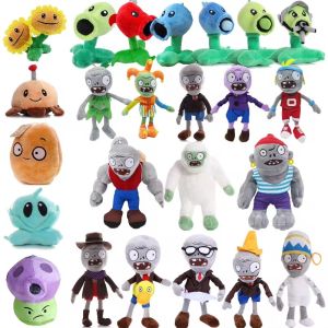 Bandai | New Plants Vs Zombies Stuffed Toys Sunflower WallNut Cherry Peashooter Potato Mine Chomper Snow Pea Plush Birthday Gift For Kids