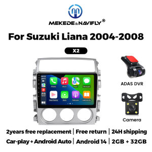 9inch Android 2DIN Car Radio for Suzuki Liana 2004-2008 Wireless Carplay Auto GPS Navigation Intelligent System Machine Headunit