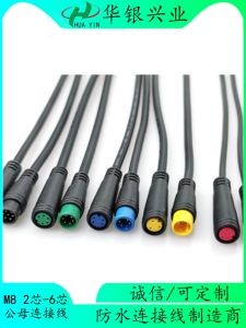 M8 Connector 2 Core 3 Core 4 Core 5 Core 6 Core 7 Core Extension Cable for Solar Panel Bicycle Sharing System Extension Cable