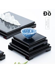 FENGHONGTAO | Đế Trưng Bày Gỗ Hình Vuông Giống Đá Cho Đồ Thủ Công Vại Chậu Dụng Cụ Trà