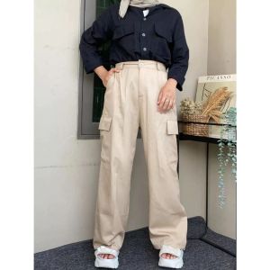 Celana Kulot Cargo|Celana Kulot Cargo Pants|Celana Kulot Cargo Hightwaist|Celana Kulot Cargo Wanita Pants Bahan Dril