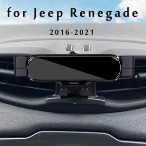 Car Phone Holder For Jeep Renegade 2016 2017 2018 2019 2022 Car Styling Bracket GPS Stand Rotatable Support Mobile Accessories