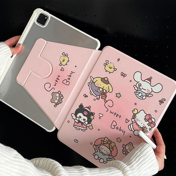 4th Generation Ipad Mini Pink Case CrashStar 360° Rotating Stand