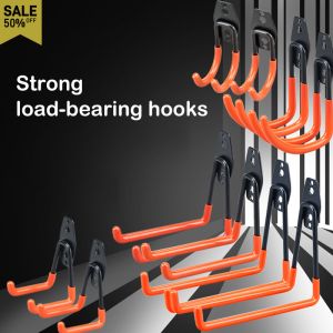 kittenBaby Nhiệm Vụ Nặng Nề Kim Loại Móc Nhà Để Xe Tổ Chức Wall Mount Xe Đạp Móc Móc Treo Tường Chống-Trượt Lưu Trữ Móc Cho Thang Vườn Công Cụ