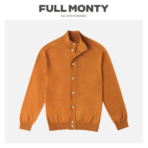 Mandarin Collar Machine Washable Mens Sweater